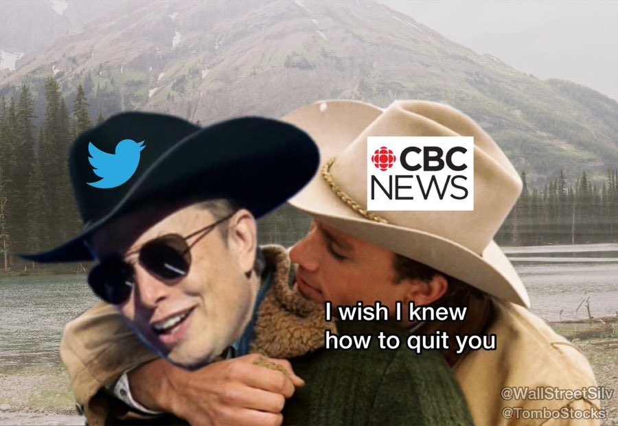 Elon Musk shares meme about CBC