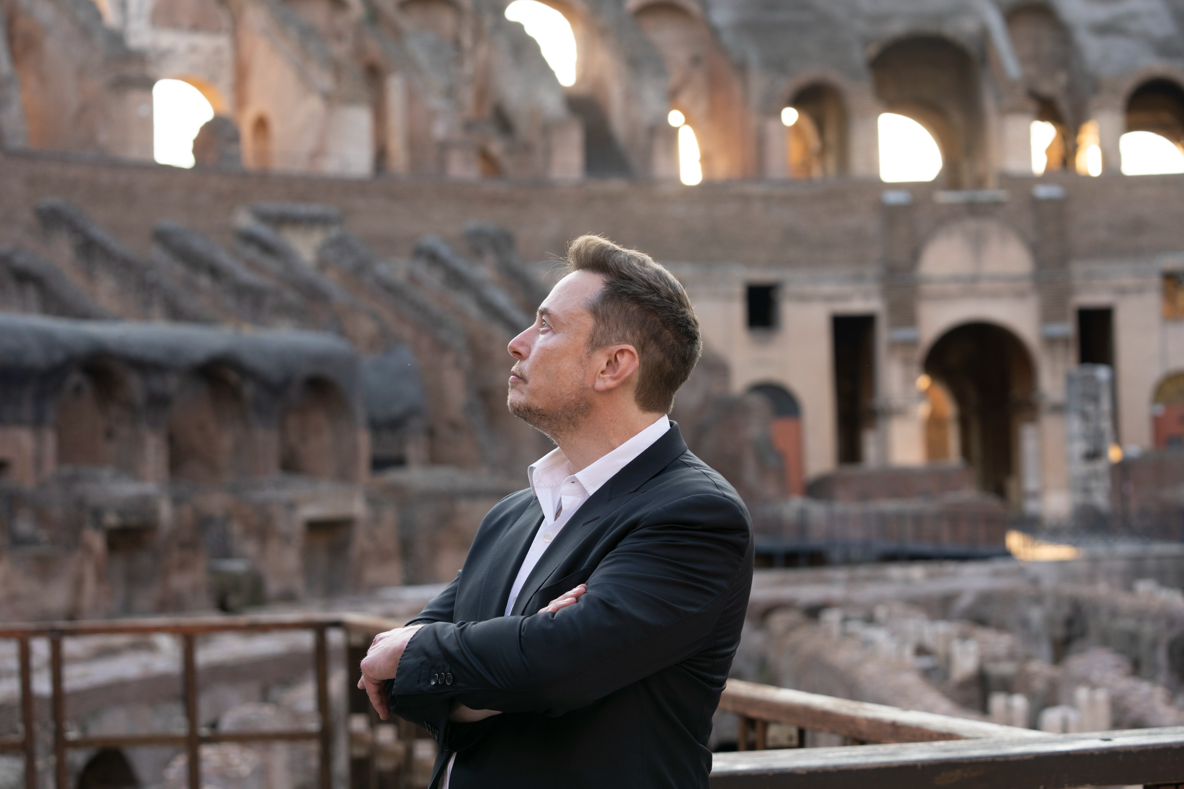 Elon Musk in Rome. Image credit Adrea Stroppa.
